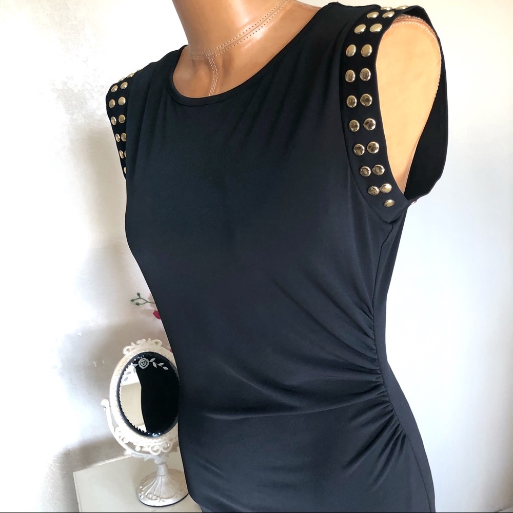 Michael Kors black studded sheath dress size small - Picture 6 of 8